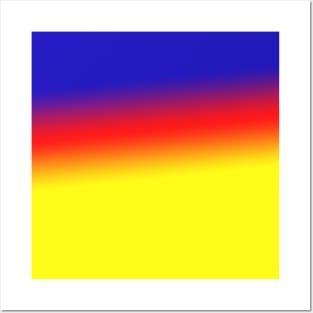 red blue yellow texture gradient Posters and Art